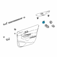 OEM 2021 Toyota C-HR Mirror Switch Diagram - 84872-F4010