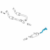 OEM 2005 Dodge Ram 3500 Exhaust Tail Pipe Diagram - 52121603AB