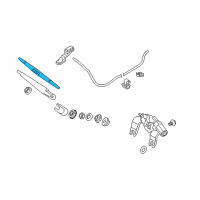 OEM 2012 Hyundai Tucson Blade Assembly-Wiper, Rear Diagram - 1HH09-AK012-R