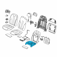 OEM 2017 BMW X6 Comfort Seat Upholstery, Right Diagram - 52-10-7-386-379