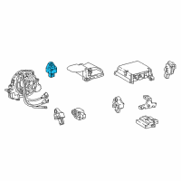 OEM 2021 Lexus IS300 Sensor, Air Bag, Front Diagram - 89173-19505