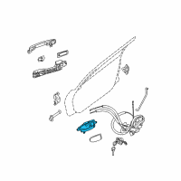 OEM Nissan Altima Interior Door Handle Assembly, Left Diagram - 80671-JA00B