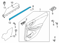 OEM 2022 Hyundai Ioniq 5 W/STRIP-RR DR BELT I/S RH Diagram - 83240-GI000