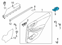 OEM 2022 Hyundai Ioniq 5 PANEL ASSY-REAR DOOR TRIM, LH Diagram - 83305-GI010-NNB