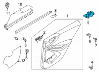 OEM Hyundai Ioniq 5 PANEL ASSY-REAR DOOR TRIM, LH Diagram - 83305-GI010-NNB