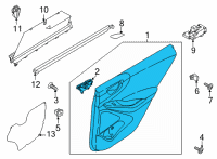 OEM 2022 Hyundai Ioniq 5 PANEL ASSY-REAR DOOR TRIM, LH Diagram - 83305-GI010-YGU