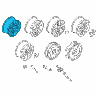 OEM Lincoln Continental Wheel, Alloy Diagram - GD9Z-1007-E