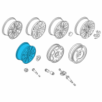 OEM Lincoln Continental Wheel, Alloy Diagram - GD9Z-1007-J