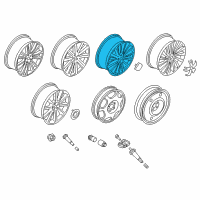 OEM 2019 Lincoln Continental Wheel, Alloy Diagram - GD9Z-1007-G