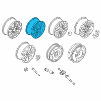 OEM Lincoln Continental Wheel, Alloy Diagram - GD9Z-1007-F