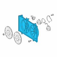 OEM Lexus Shroud, Fan Diagram - 16711-36130