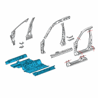 OEM 2010 Honda Accord Crosstour Floor, FR. Diagram - 65100-TP6-A01ZZ