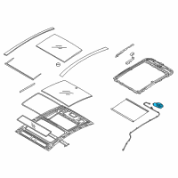 OEM 2016 Kia K900 Motor-Panoramaroof Glass Diagram - 816713T500