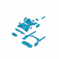 OEM Kia Panel Complete-Rear Floor Diagram - 655002G150