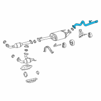 OEM 2014 Toyota FJ Cruiser Tailpipe Diagram - 17430-30041