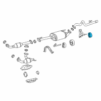 OEM 2022 Lexus GX460 Support, Exhaust Pipe Diagram - 17565-0P041