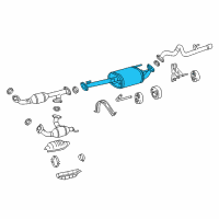 OEM 2011 Toyota FJ Cruiser Muffler & Pipe Diagram - 17420-31370