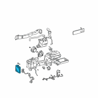 OEM 2002 Lexus LS430 Evaporator Sub-Assy (Rear) Diagram - 88501-3A041