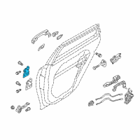 OEM Hyundai Palisade Hinge Assembly-Rear Door Upper, LH Diagram - 79410-B3000