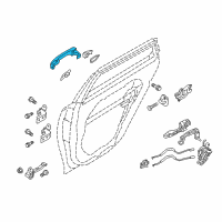 OEM Kia Door Outside Handle Assembly, Right Diagram - 82661D5000