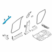 OEM Nissan Murano Garnish Assy-Front Pillar, RH Diagram - 76911-1SV0A