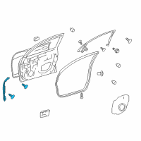 OEM Lexus GS450h Weatherstrip, Front Door, No.3 LH Diagram - 67866-30040