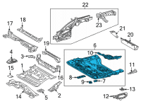 OEM 2022 Lexus NX450h+ PANEL SUB-ASSY, RR F Diagram - 58301-78903