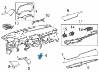 OEM 2022 Toyota Sienna Cluster Bezel Diagram - 55412-08080