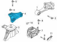 OEM 2022 Kia K5 Engine Mounting Support Bracket Diagram - 21825L1100