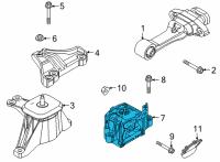 OEM 2022 Hyundai Sonata Transmission Mounting Bracket Assembly Diagram - 21830-L1250