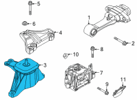 OEM 2022 Hyundai Sonata Engine Mounting Bracket Assembly Diagram - 21810-L0550