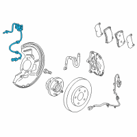 OEM Cadillac XTS SENSOR ASM-FRT WHL SPD Diagram - 23460591