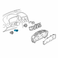 OEM Pontiac GTO Switch Asm-Fuel Tank Filler Door Lock Release *Stainless Steel Black Diagram - 92111627