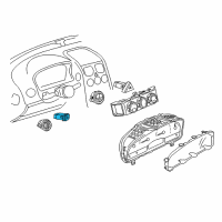 OEM Pontiac Switch Asm-Fuel Tank Filler Door Lock Release *Stainless Steel Black Diagram - 92111627