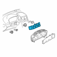 OEM Pontiac GTO Heater & Air Conditioner Control Assembly *Stainless Steel Black Diagram - 92111502