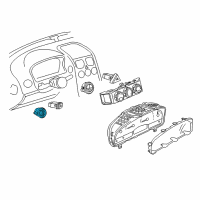 OEM Pontiac GTO Switch Asm-Fog Lamp & Headlamp *Stainless Steel Black Diagram - 92111632