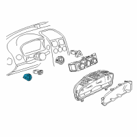 OEM 2004 Pontiac GTO Switch Asm-Fog Lamp & Headlamp *Stainless Steel Black Diagram - 92111632