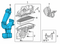 OEM 2019 Jeep Cherokee Clean Air Duct Diagram - 68292847AB