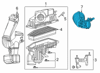 OEM 2020 Jeep Cherokee Air Cleaner Hose Diagram - 68292848AE