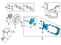 OEM 2022 Acura MDX Rear Caliper Sub-Assembly Diagram - 43019-TYA-A00