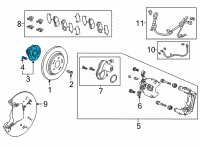 OEM Acura MDX Bearing Assembly, Hub Unit Diagram - 44200-TYA-A01