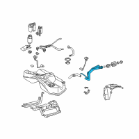 OEM 2004 Lexus GS430 Pipe Sub-Assy, Fuel Tank Filler Diagram - 77201-30391