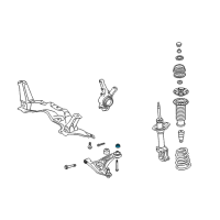 OEM Toyota Highlander Link Rod Nut Diagram - 90080-17221