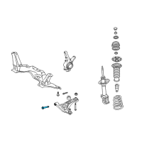 OEM Toyota Prius Lower Control Arm Front Bolt Diagram - 90080-11506