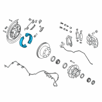 OEM 2007 Ford F-250 Super Duty Park Brake Shoes Diagram - 8C3Z-2648-A