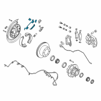 OEM Ford F-350 Super Duty Park Brake Shoes Retainer Kit Diagram - 5C3Z-2069-AA