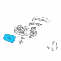 OEM 2021 Kia Sedona Outside Rear View Mirror & Holder, Right Diagram - 87621A9400