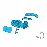 OEM 2018 Kia Sedona Outside Rear View Mirror Assembly, Right Diagram - 87620A9270