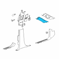 OEM GMC Yukon Windshield Pillar Trim Diagram - 84760761