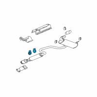 OEM 2012 Chevrolet Malibu Muffler & Pipe Insulator Diagram - 25868133